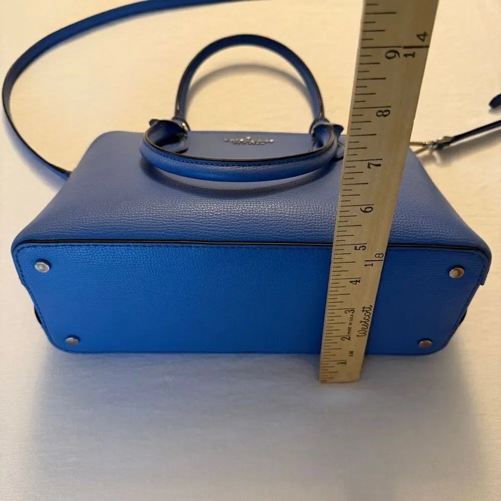 Kate Spade New York | Blue Leather Purse | Crossbody Strap | Top Handle | Zip Cl